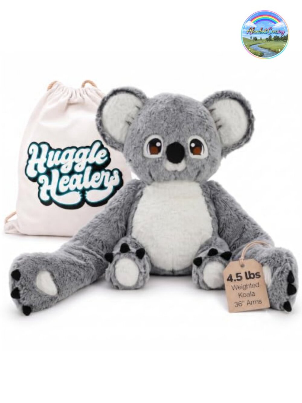 Weighted Koala Stuffed Animal 36" Arms 4.5lb Clay Stone Fill Hugging Plush